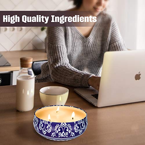 Citronella Candles Outdoor and Indoor 3 x 13.5 Oz,3 Wick Scented Candles Gift Set,Aromatherapy Candles Natural Soy Wax Can...