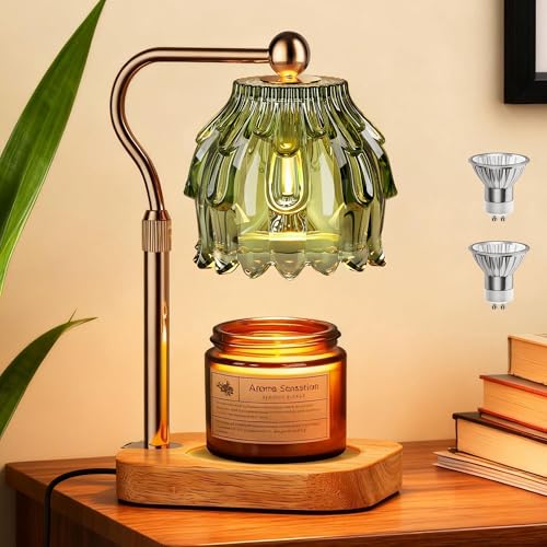 Candle Warmer Lamp with Timer Dimmer - Birthday Gift for Women Mom, Electric Wax Melter Warmer Adjustable Height for Jar C...