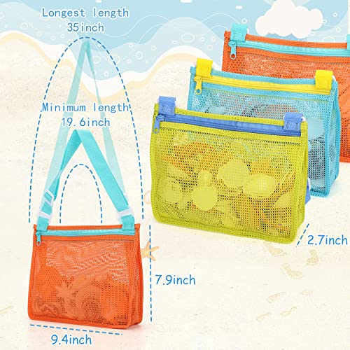 Tagitary Beach Toy Mesh Beach Bag Kids Shell Collecting Bag Beach Sand Toy Totes for Holding Shells Beach Toys Sand Toys S...