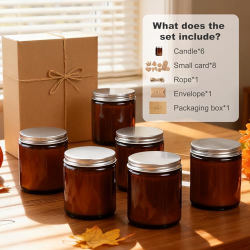 Home Scented Candles Gift Set, 6 Pack Aromatherapy Candles for Women, Non Toxic Soy Wax Candles for Relaxing Stress Relie...