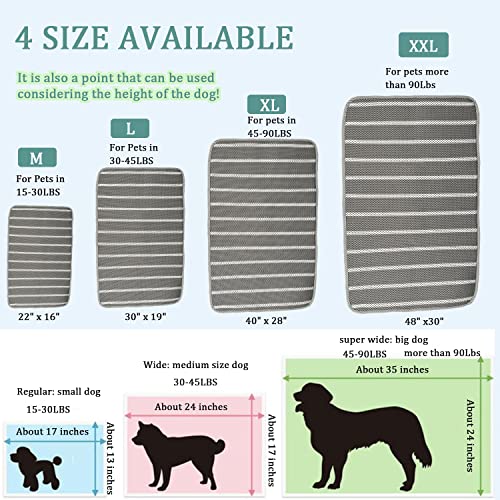 REEZEIVI Breathable Dog Crate mat with Anti-Slip Bottom,3D air mesh Pet Crate pad,Non-stuffy Dog Sleeping Bed,pet mat, Mac...