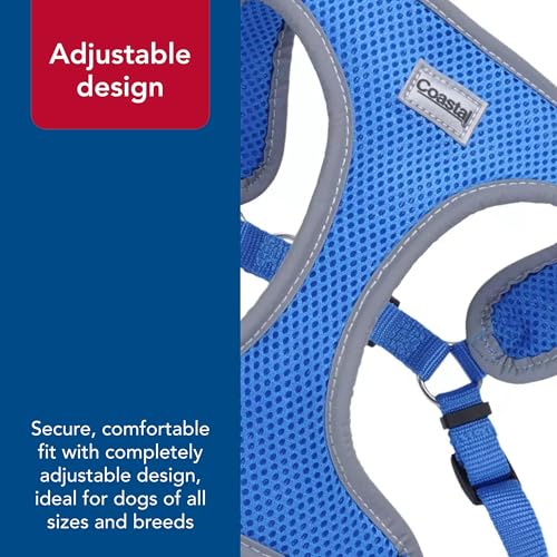 Coastal Pet Comfort Soft Reflective Wrap Adjustable Dog Harness - No-Pull Dog Harness for Small & Large Dogs - Blue Lagoon...