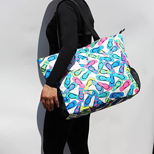 ESVAN Large Lightweight Water Resistant Beach Bag 20 Inch Womens Oversized Tote Bag for Gym, Beach, Travel, Pool, Yoga, Nurse