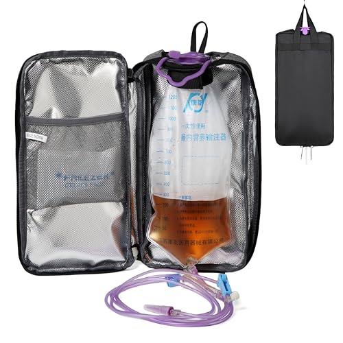 Meesyn Insulated Cover for Enteral Gravity Feeding Bag for G J GJ Tube G-tube Gtube Accessories Supplies Nutrition Liquid ...