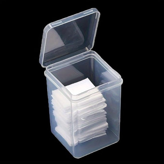 1pc Single Cotton Swab Storage Box Designed for Nail Art Suitable for Makeup Remover Wipes and Cotton Pads Square Transpar...