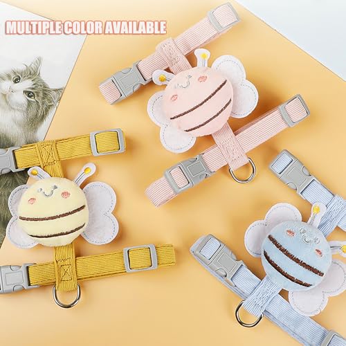 WELLYUK Cat Harness and Leash Set for Outdoor Travel Walking Escape Proof Soft Safe Adjustable Kitten Puppy Small Strap Cu...