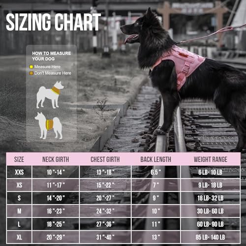 OneTigris Tactical Dog Harness Vest,No-Pull Service Dog Vest with Hook & Loop Panels,Adjustable Dog Vest Harness for Walki...
