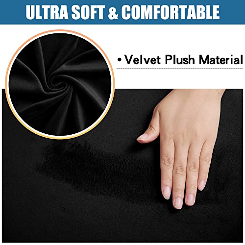 Smiry Velvet Seat Covers for Dining Room Chair Set of 4, Stretch Fit Removable Washable Chair Seat Cushion Protector Slipc...