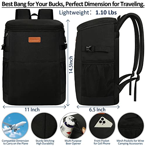 Camping Cooler Backpack 30 45 Cans, Soft Backpack Coolers Insulated Leak Proof Travel Cooler Bag Waterproof Lunch Picnic B...