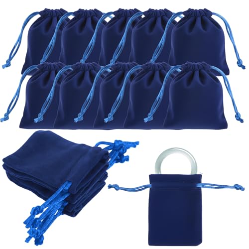 20Pcs Velvet Drawstring Bags, 2.75x3.54 Inch Velvet Drawstring Jewelry Pouches Small Gift Bags for Jewelry Candy Dice Wedd...