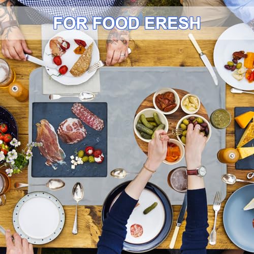 2 Pcs Large Reusable Freezable Ice Mat – 23.6 x 19.7 inch Cooling Mat for Charcuterie Board, Cheese Tray, Veggie Platter, ...