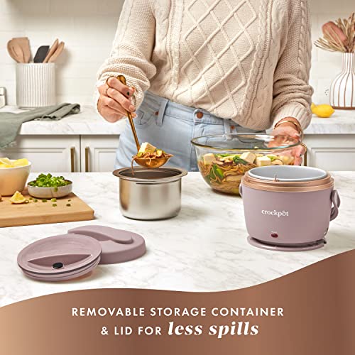 Crock-Pot 20oz Portable Electric Food Warmer, Personal Lunch Box Keeps Food Spill-Free & Warm, Ideal for Travel, Work, Sch...