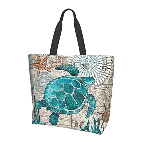 AZJOYLIFE Tote Bag for Women Large Beach Bag Reusable Grocery Bags Handbag for Travel Shopping