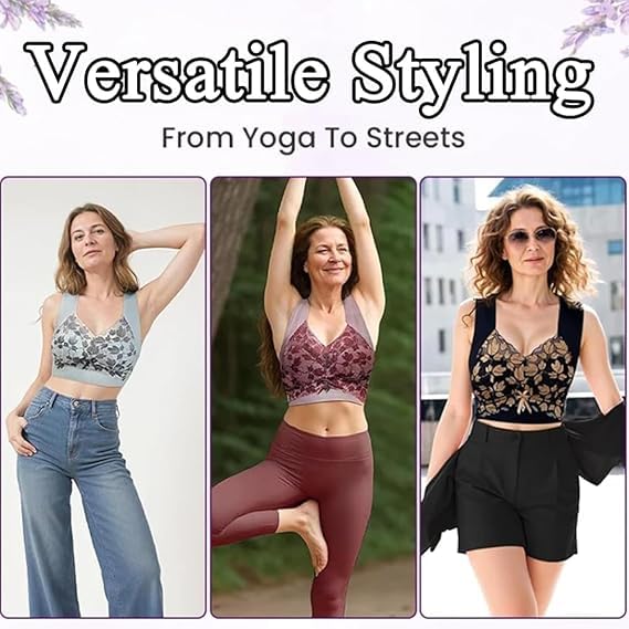 Versatile Comfy Lift & Flex Wireless Bra for Seniors Women, Comfort Seamless Sports Bra with Support, Anti-Sagging