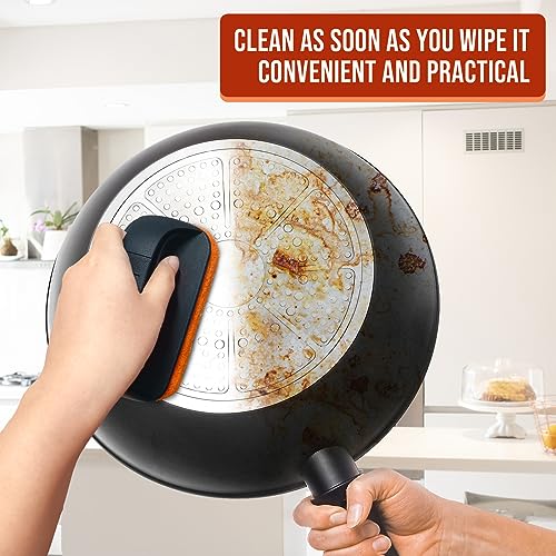 6-Piece Griddle Cleaning Kit for Blackstone, Flat Top Grill Cleaning Kit Non-Scratch Scouring Pads for Kitchen - 5 Scrubbe...