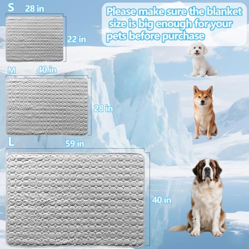 SFYWMGS Dog Cooling mat, 59’’×40’’Washable Cooling Pad for Dogs, Large Dog mat Designed for Summer, Breathable and Easy to...