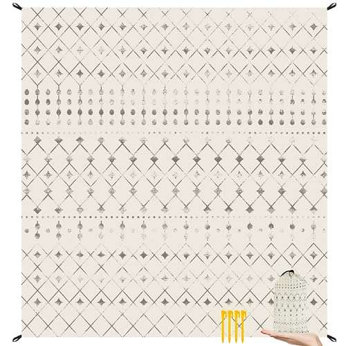 Beach Blanket Waterproof Sandproof, 78"×86" Large Picnic Blankets for 2-4 Adult, Lightweight Quick Dry Polyester Beach Mat...