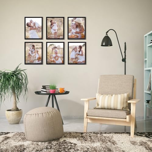 Giftgarden 8x10 Picture Frame Black, 8 by 10 Thin Photo Frame for Wall Tabletop Display, Single