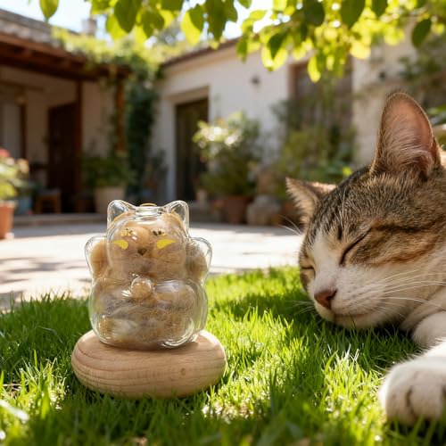 【NEW】Memorial Bottle for Pet Hair with Base, Cat Pet Fur Keepsake, Pet Hair Memorial Keepsake, Pet Memorial Gifts for Cat...