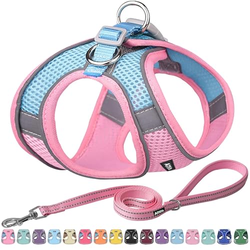 AIITLE Dog Harness, No-Pull Cat Harness with a Leash, Adjustable Reflective Dog Vest, Cat Harness Escape Proof, Outdoor Wa...