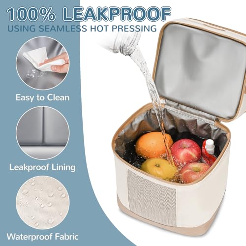 Mancro Breastmilk Cooler Bag with Ice Pack, Double Layer Insulated Baby Bottles Bag Fits 6 Bottles Up to 9 Ounces, Portabl...