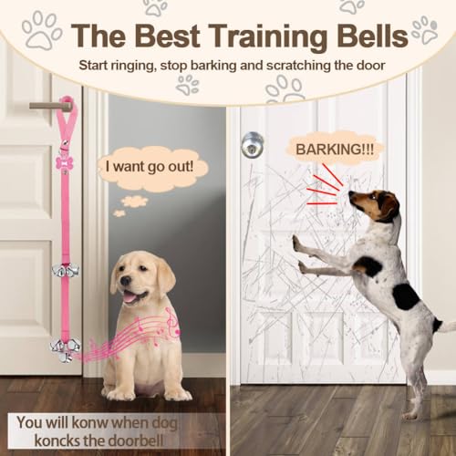 KEXIAVA 2 Pack Dog Door Bells Dog Doorbell to go Outside Puppy Train Bell for Dogs to Ring to go Potty Puppy Toilet Traini...