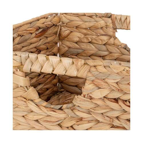 Seville Classics Premium Natural Handwoven Portable Laundry Bin Basket with Carrying Handles, Household Storage for Clothe...