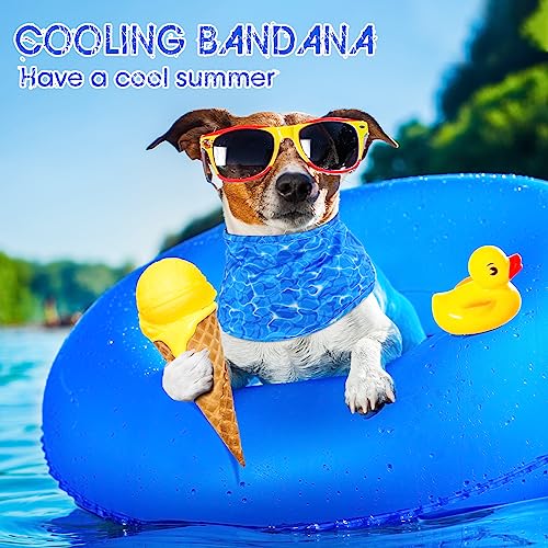 Talltalk 5 Pieces Dog Cooling Bandanas Neck Wraps Ice Scarf Pet Dog Cooling Collar Hunting Training Hiking Camping Accesso...