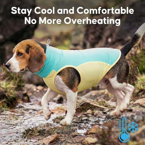 KYEESE Dog Cooling Vest, Breathable Dog T Shirt for Small Dogs Boy, Soft Sun Protection Reflective Tank Top with Cooling I...