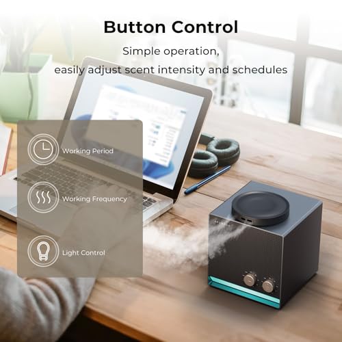 Aromadd Smart Aroma Scent Waterless Essential Oil Diffuser, Cold Air Tech Scent Air Machine for 1500 Sq Ft, 200ml Hotel Co...