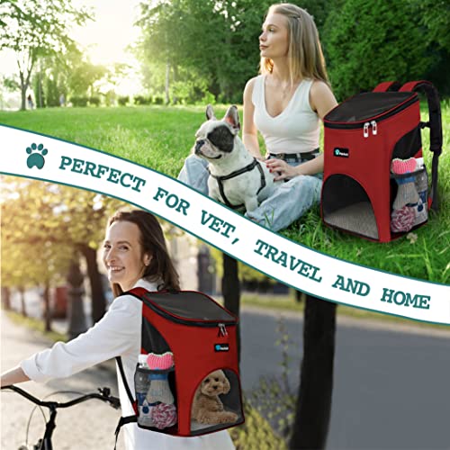 PetAmi Small Dogs and Cat Backpack Carrier, Airline Approved Pet Backpack Carrier, Ventilated, Safety Strap, Buckle Suppor...