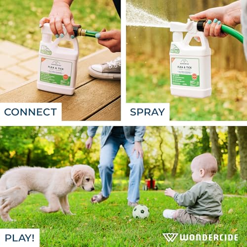 Wondercide - Ready to Use Flea, Tick, and Mosquito Yard Spray with Natural Essential Oils – Mosquito and Insect Killer, Tr...