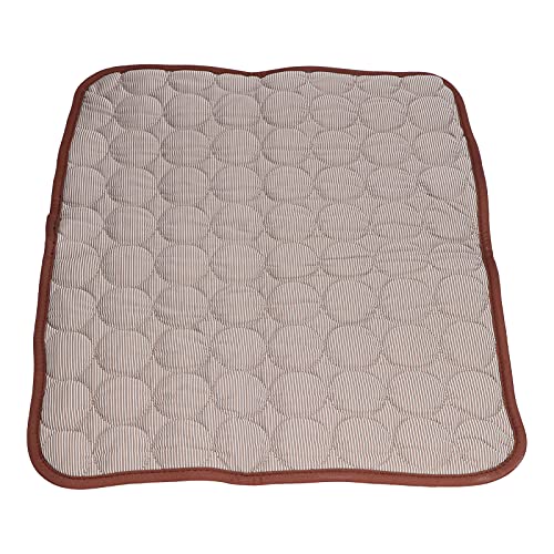 Fdit Pet Cooling Mat, Self Cooling Blanket, Brown, Large 70x55cm, Foldable Breathable for Small Medium Large Cats Dogs