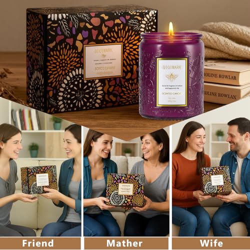 6 Pack Candles for Home Scented, Christmas Gifts Candle Set for Women, 42 oz 300 Soy Wax Long Lasting Candles Gift for Bir...