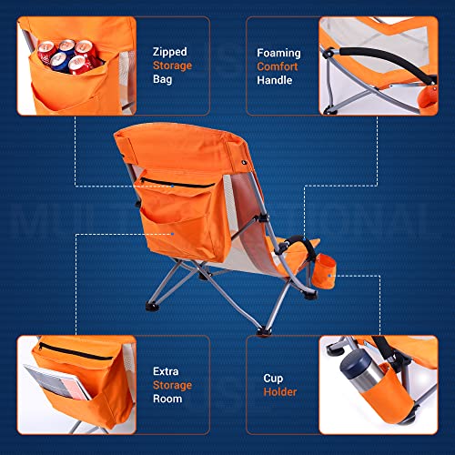 Nice C Beach Chair, Sling Sand River Chairs for Adults, Sillas De Playa, Beach Seat with Cooler High Back, Cup Holder & Ca...