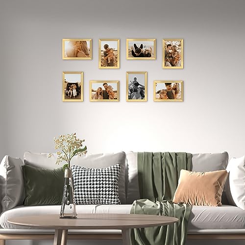 WIFTREY 4x6 Picture Frame Gold, 4 x 6 Photo Frames Bulk for Wall Hanging or Tabletop Display, 18 Pack