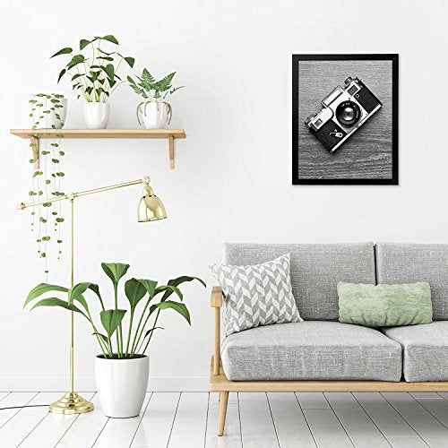 Americanflat 16x20 Picture Frame with Polished Plexiglass - Black Picture Frame - Wide Photo Frames Made of Engineered Woo...