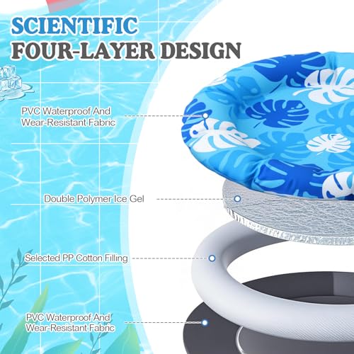 Drydiet Cooling Mat for Large Cats, 33.9'' x 28.3'' Thickened Rectangular Pad Anti-Grab Internal Cold Gel Without Water Fi...
