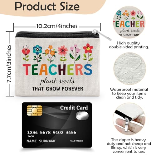 Teacher Appreciation Gifts for Women Best Teacher Gifts Coin Purse Thank You Gift for Teachers Daycare Teachers Gift Teach...