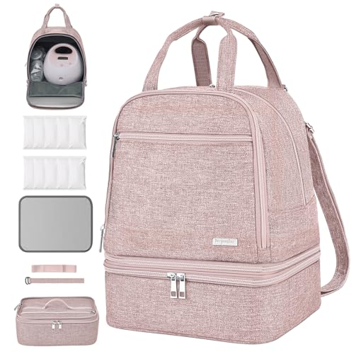 Derbiedersinn Breast Pump Bag, Compatible with Spectra Pumps, Insulated Carrying Case with Cooler for Milk Storage, Trave...