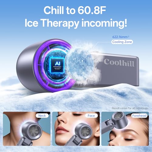 Coolhill Handheld Portable fan with Turbo Cooling - Hand Held Fan Rechargeable, 1-199 Speeds, Up to 12Hrs Battery Life, Po...