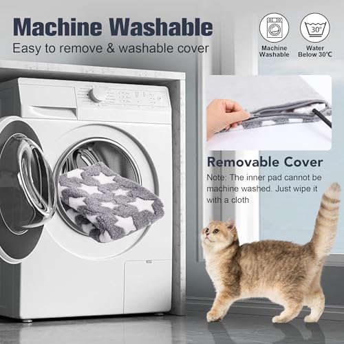 Newget Cat Heating Pad, Waterproof Pet Heating Pad for Cats Dog Indoor, 11 Adjustable Temperature Cat Warming Bed Mat with...