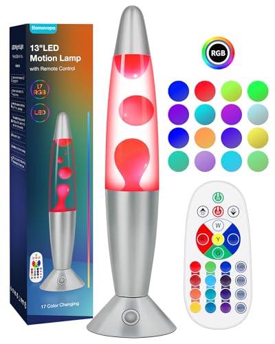 17 Colors Changing Liquid Motion Lamp with Remote: 13.5" LED Night Light for Kids Adults - Relaxing Table lamp for Bedroom...