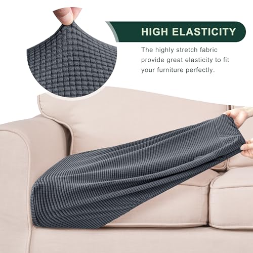 CHUN YI 3Piece Stretch Couch Cushion Covers, Sofa Seat Slipcovers for Pets, Suitable for Armchair Loveseat Sofa with Spand...