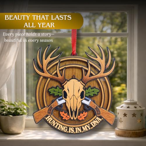 Hunting Ornaments, Hunting Car Mirror Hanging Ornament, Rustic Holiday Decoration for Hunters, Keepsakes and Gifts for Ani...