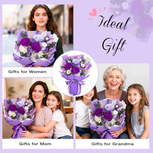 Vrioca Mothers Day Gifts, Flowers for Delivery, Preserved Flowers Bouquets, Birthday Gifts for Women Mom