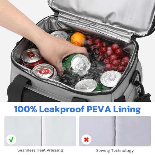 Maelstrom Lunch Box, 20L Insulated Lunch Bag for Men Women, Expandable Double Deck Leakproof Cooler Bag with 6 Pockets, Re...