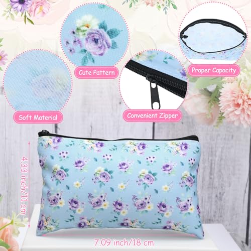 Eaasty 20 Pieces Flower Gift for Women Sticky Notes with Floral Pens, Pencil Bags Makeup Bags, 3 x 4 Inches Cute Note Pad...