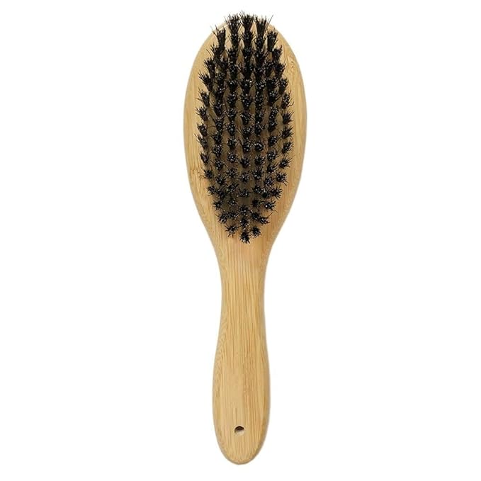 Patina Dog Cat Brush for Shedding, Natural Bamboo Boar Bristles Brush, Pet Grooming Supplies for Short and Long Haired Dog...