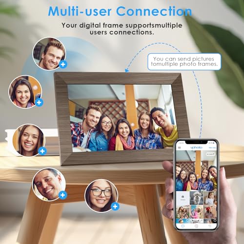 Canupdog 10.1 WiFi Digital Picture Frame, IPS Touch Screen Smart Cloud Digital Photo Frame with 16GB Storage, Wall Mountab...